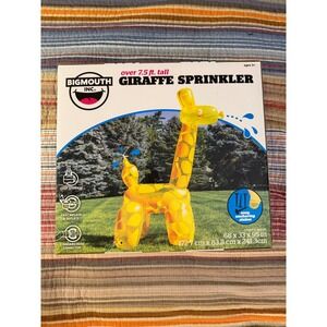 BigMouth Inc Giant Inflatable Giraffe Yard Sprinkler 7.5ft Tall Yellow BMYS-0001